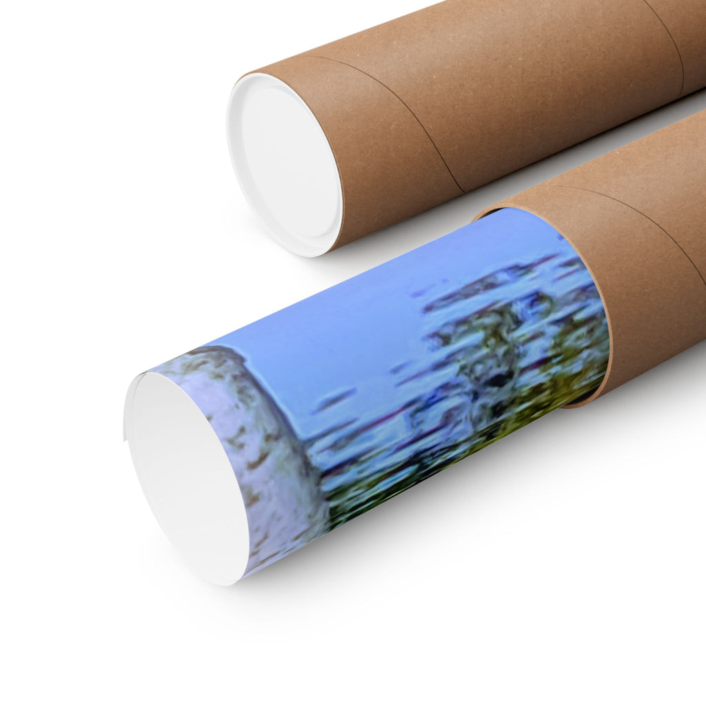 Birch Lake Reflection Matte Poster — Nature Photography Wall Art, Woodland Landscape Print, 46 Sizes