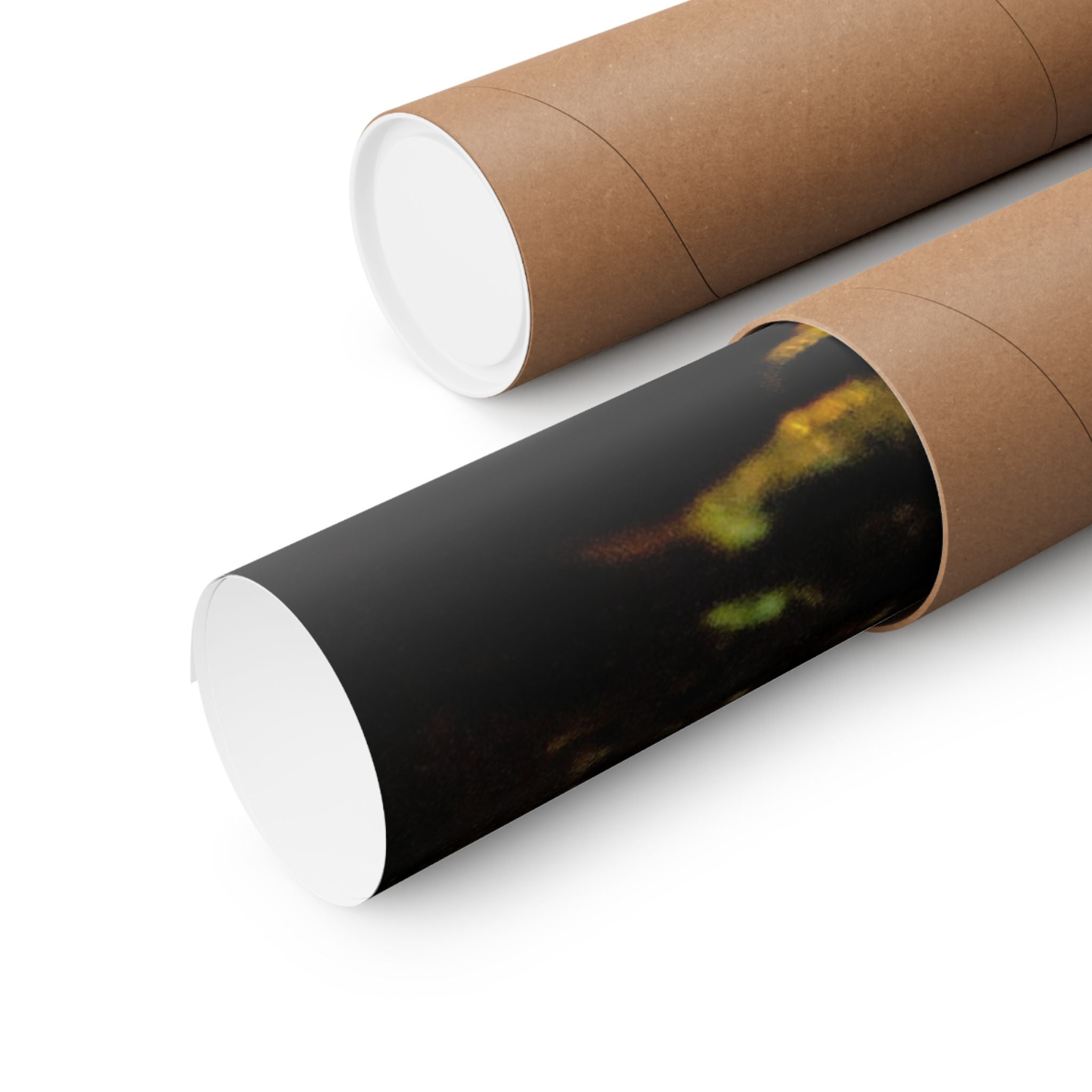 Matte Vertical Poster — Golden Lake Sunset Photography Print