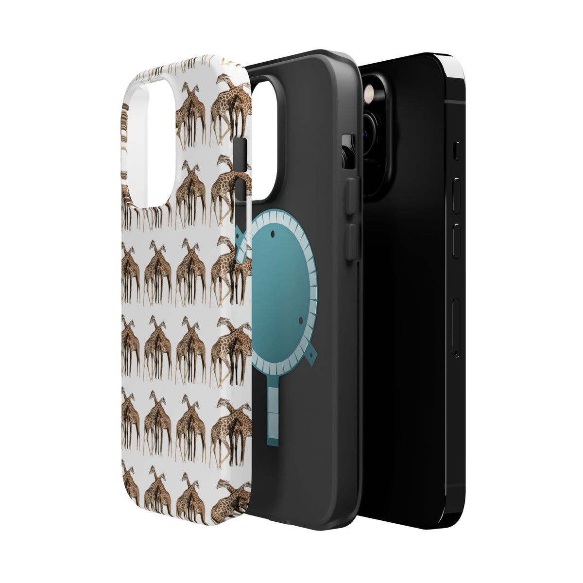 Giraffe Nature Photo Magnetic iPhone & Samsung Case — MagSafe Compatible, Dual-Layer Impact-Resistant Cover, Wildlife Gift