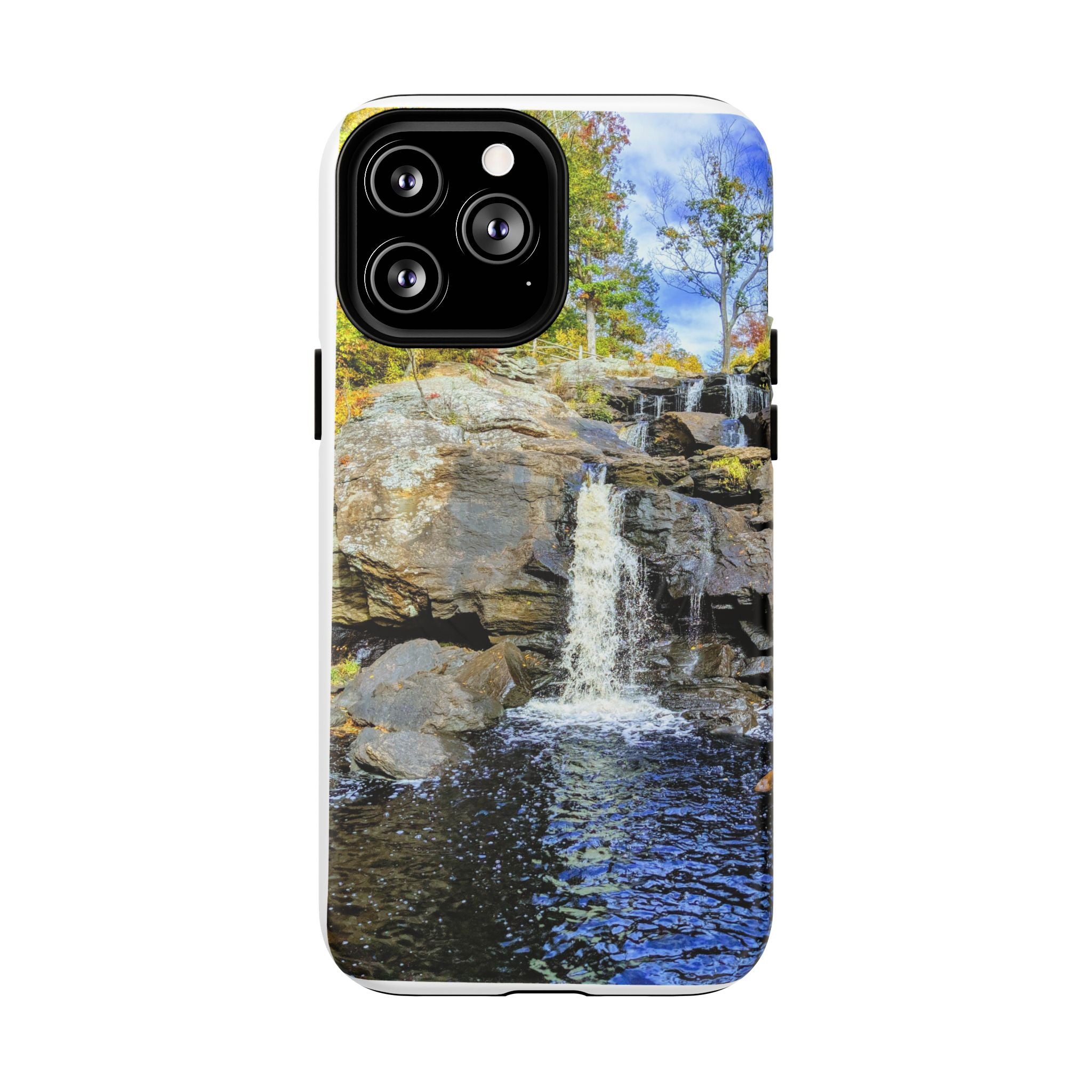 Waterfall Nature Photo Tough iPhone Case — Scenic Landscape Magnetic Cover, Impact-Resistant Phone Case, Nature Lover Gift
