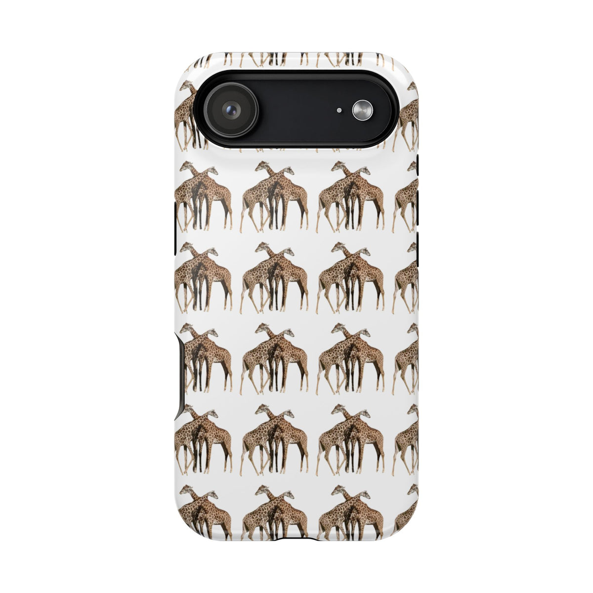 Giraffe Nature Photo Magnetic iPhone & Samsung Case — MagSafe Compatible, Dual-Layer Impact-Resistant Cover, Wildlife Gift