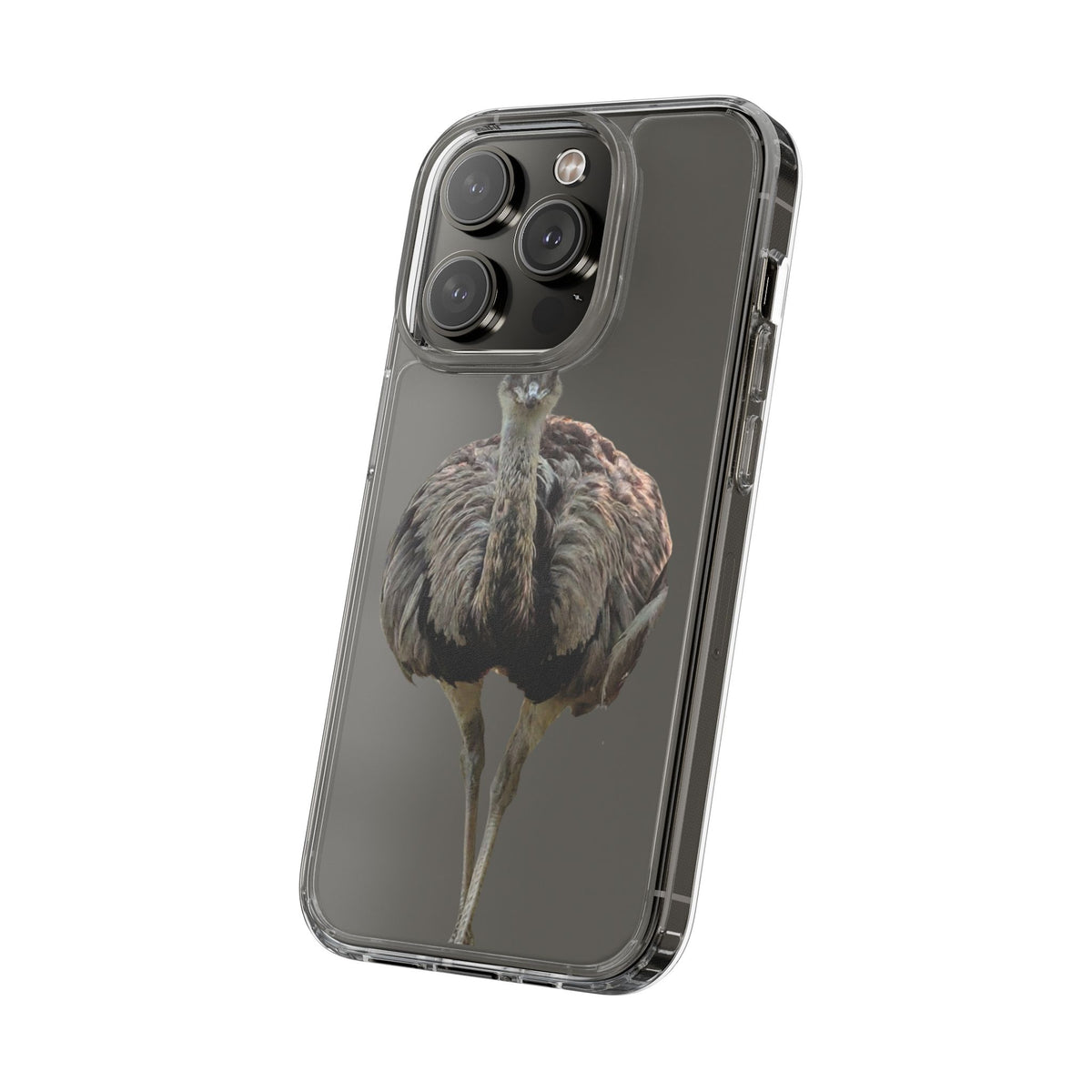 Clear Emu Bird iPhone Case — Cute Wildlife Nature Photo Design, Impact-Resistant Clear Phone Cover, Bird Lover Gift