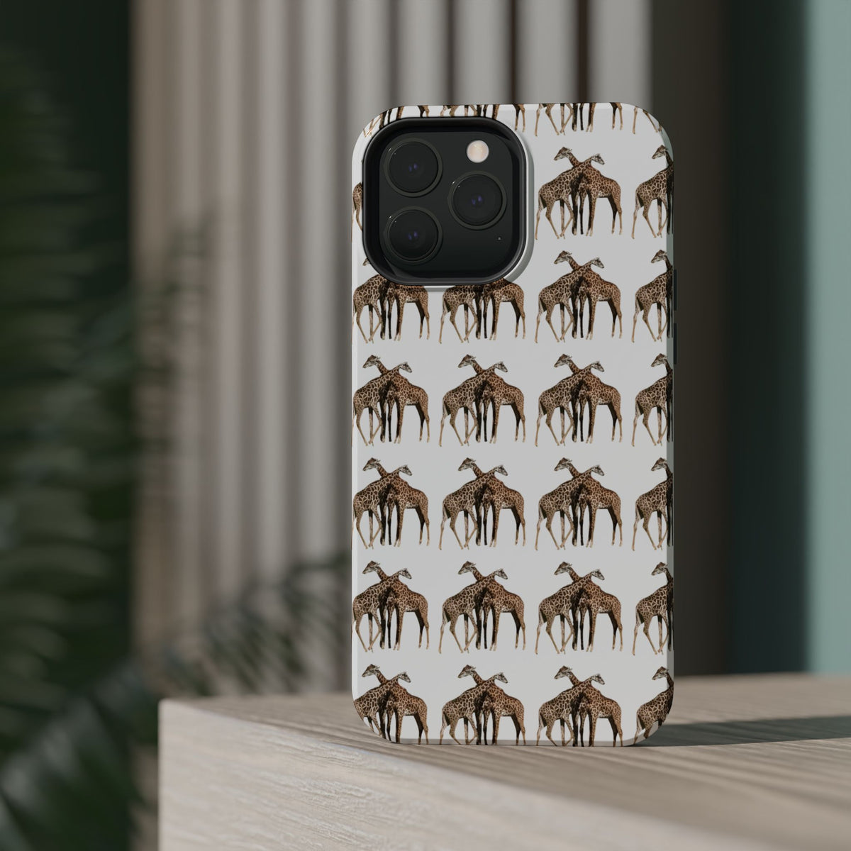 Giraffe Nature Photo Magnetic iPhone & Samsung Case — MagSafe Compatible, Dual-Layer Impact-Resistant Cover, Wildlife Gift