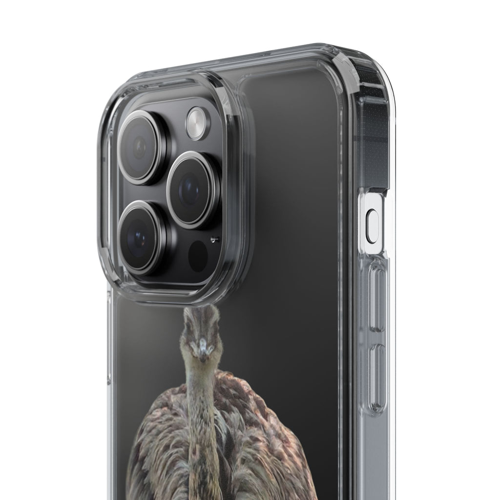 Clear Phone Case — Cute Emu Bird Design