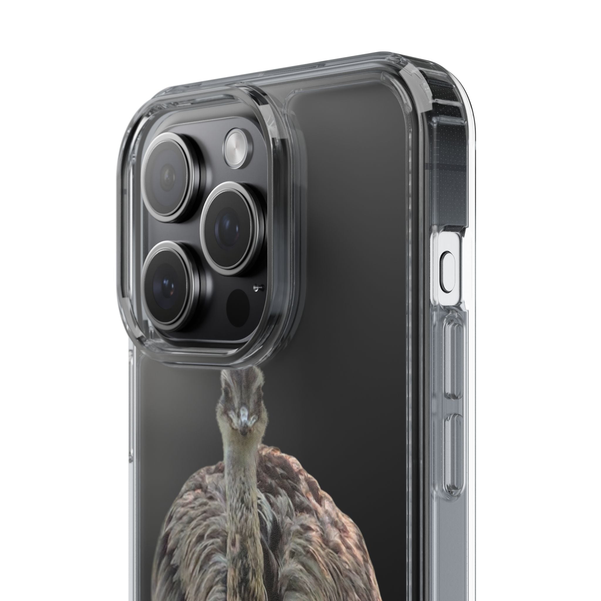 Clear Phone Case — Cute Emu Bird Design