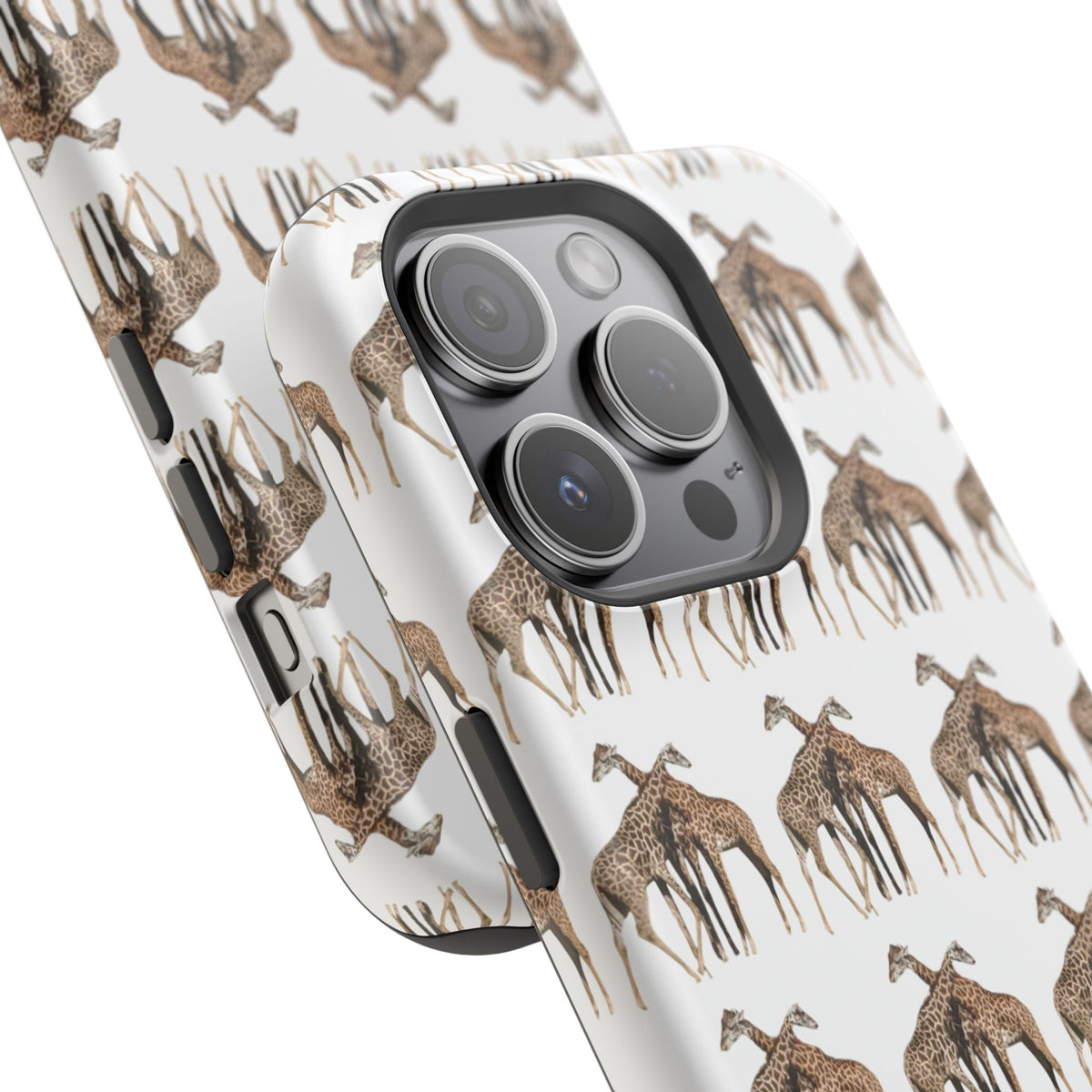 Giraffe Nature Photo Magnetic iPhone & Samsung Case — MagSafe Compatible, Dual-Layer Impact-Resistant Cover, Wildlife Gift