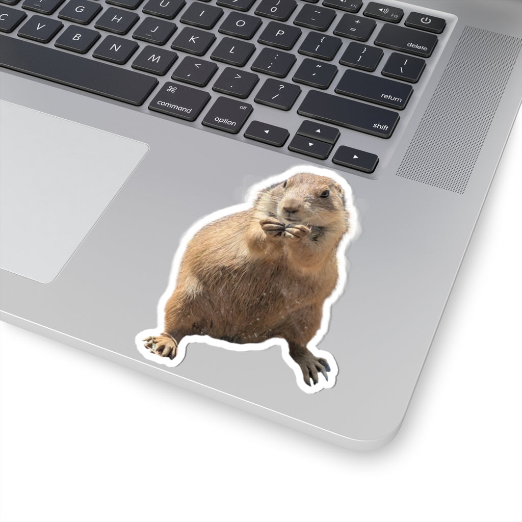Prairie Dog Kiss-Cut Sticker — Cute Wildlife Laptop Decal