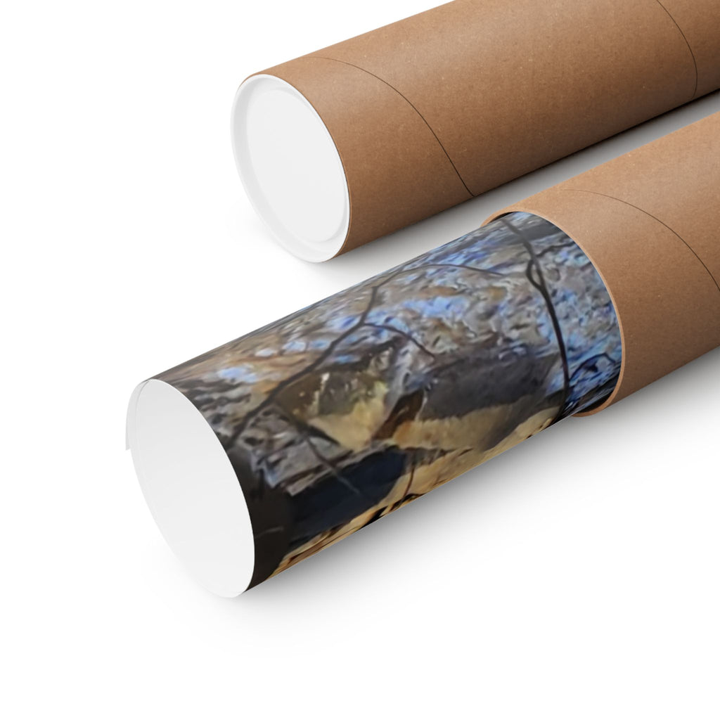 River Stream Nature Poster — Matte Vertical Wall Art for Home & Cabin Décor