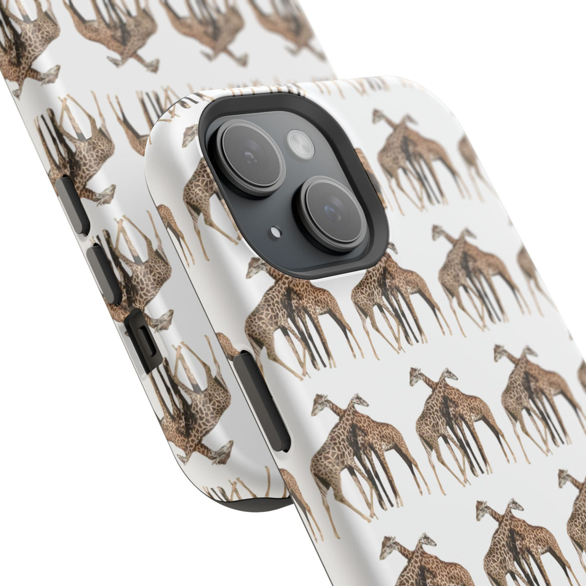 Giraffe Nature Photo Magnetic iPhone & Samsung Case — MagSafe Compatible, Dual-Layer Impact-Resistant Cover, Wildlife Gift