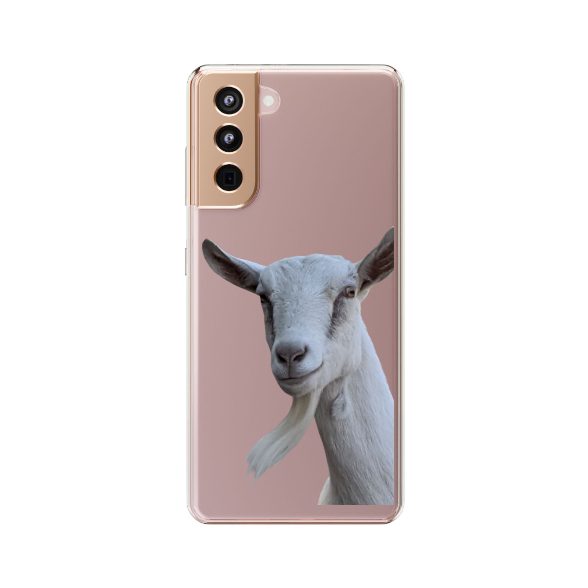Goat Portrait Clear iPhone Case — Cute Farm Animal Wildlife Photo, Impact-Resistant Clear Phone Cover, Goat Lover Gift