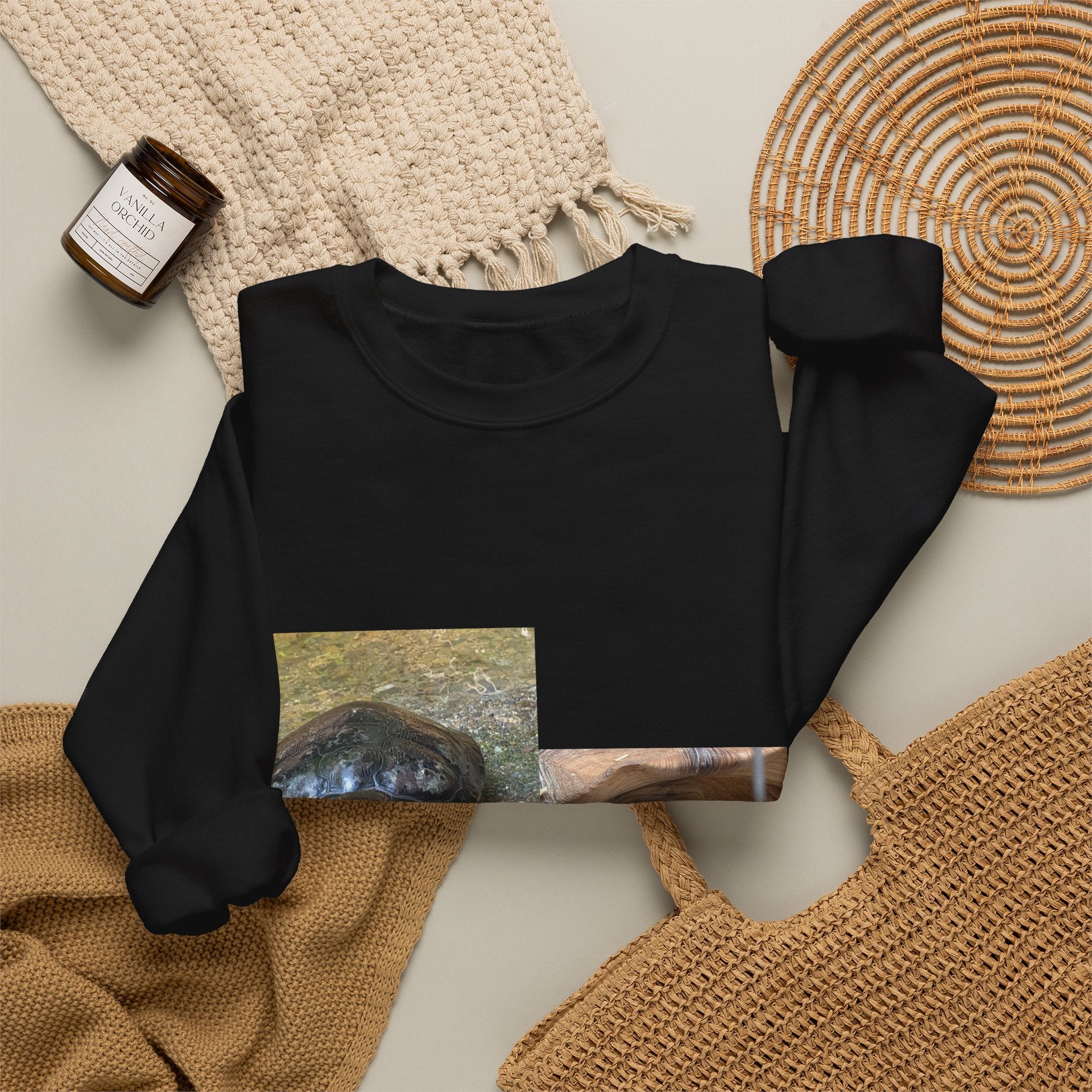 Turtle Photo Crewneck Sweatshirt – Cute Turtle Face Collage Pullover