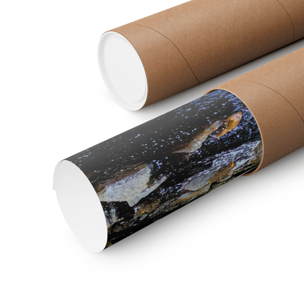 Waterfall Nature Poster — Vertical Matte Landscape Print