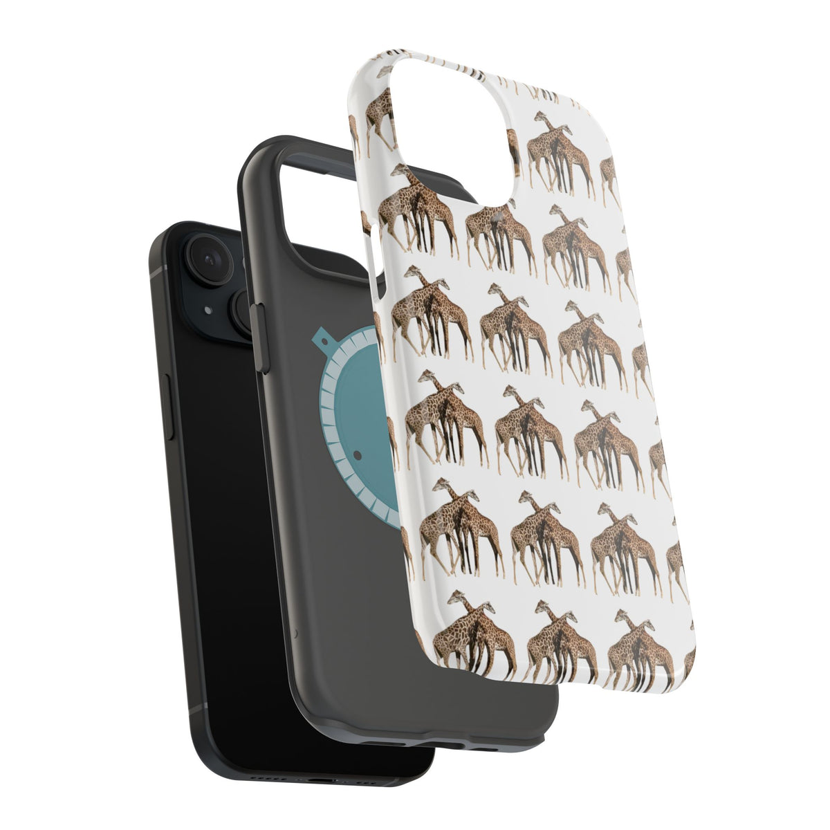 Giraffe Nature Photo Magnetic iPhone & Samsung Case — MagSafe Compatible, Dual-Layer Impact-Resistant Cover, Wildlife Gift