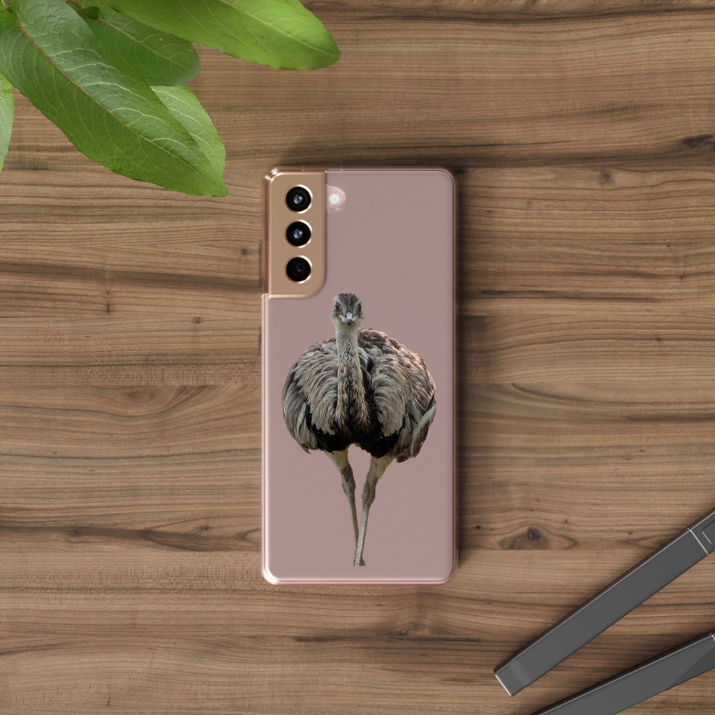 Clear Emu Bird iPhone Case — Cute Wildlife Nature Photo Design, Impact-Resistant Clear Phone Cover, Bird Lover Gift