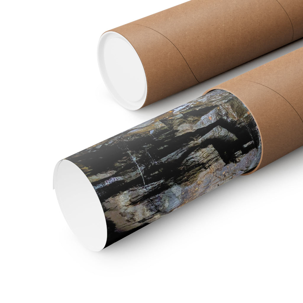 Waterfall Nature Poster — Vertical Matte Landscape Print