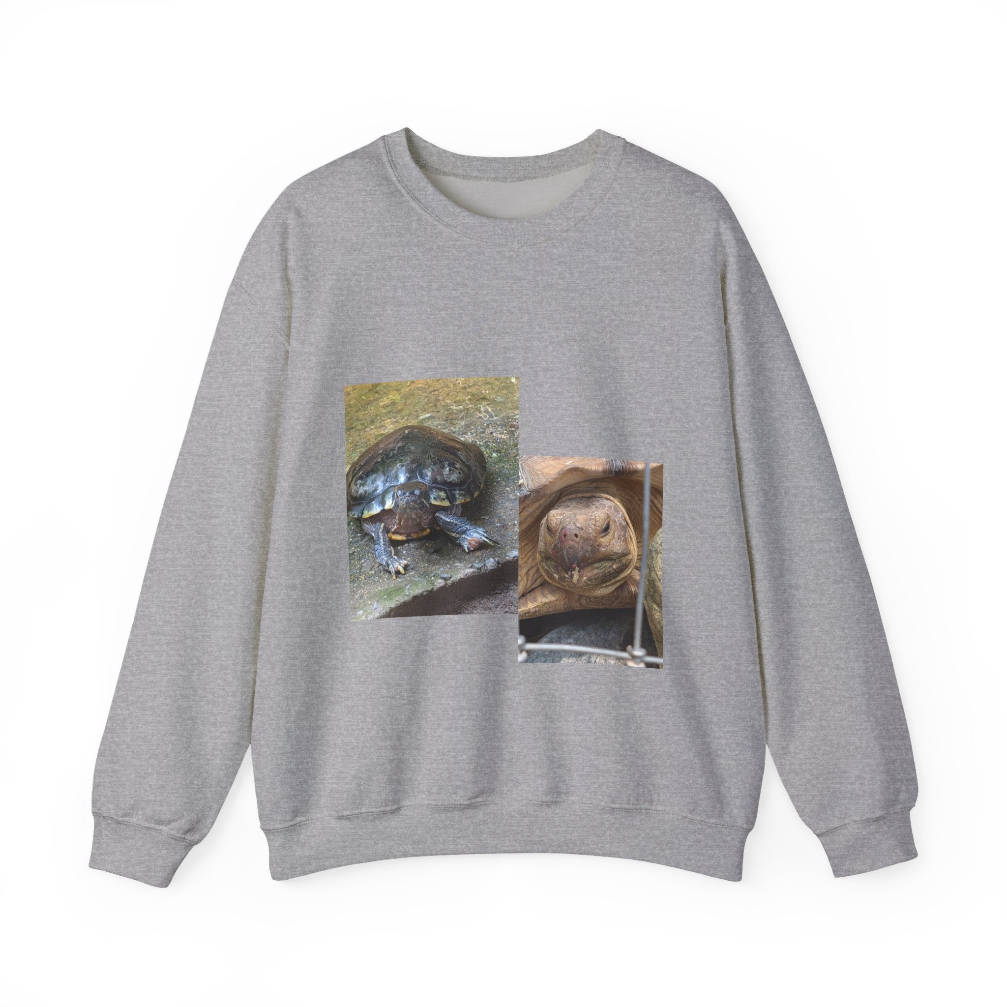 Turtle Photo Crewneck Sweatshirt – Cute Turtle Face Collage Pullover