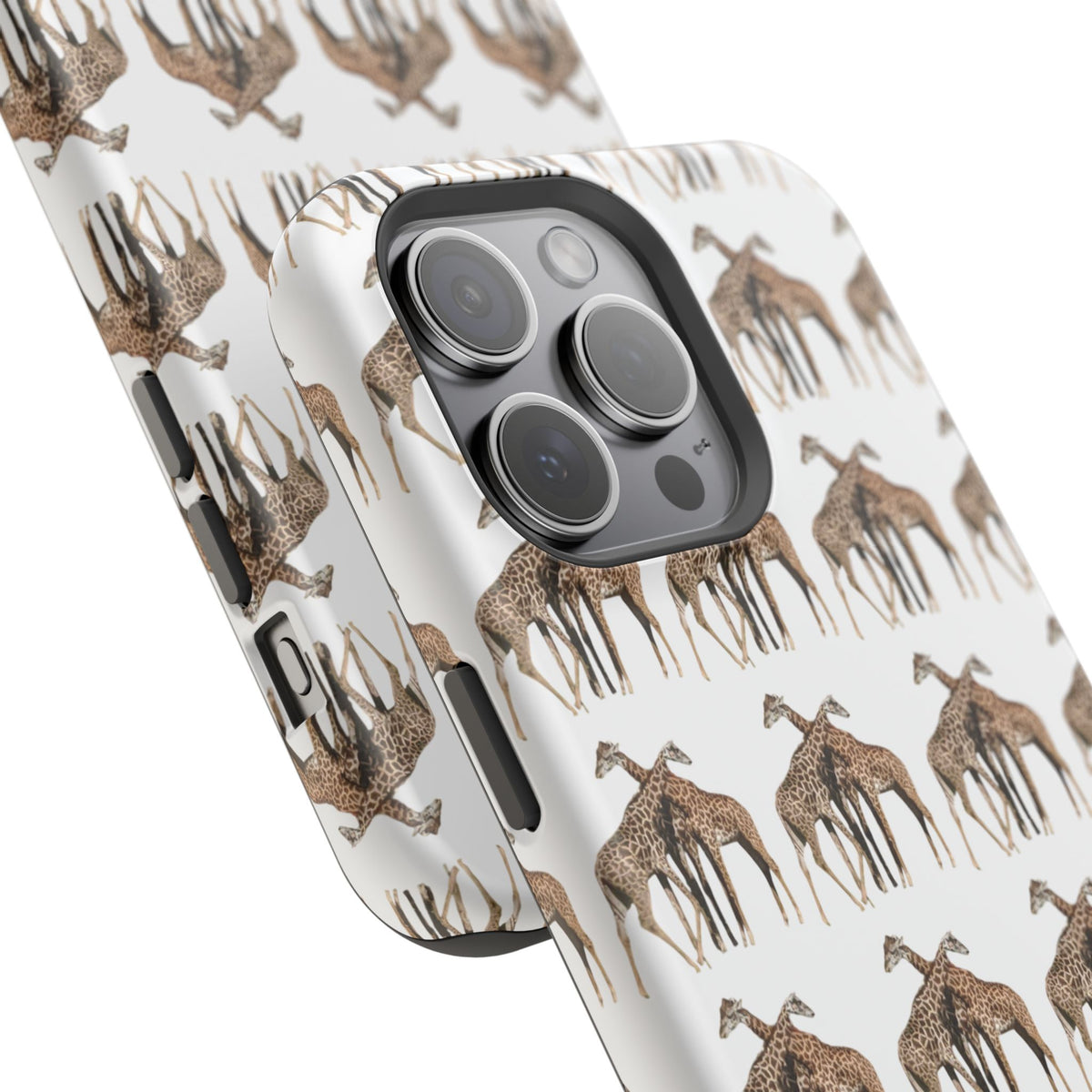 Giraffe Nature Photo Magnetic iPhone & Samsung Case — MagSafe Compatible, Dual-Layer Impact-Resistant Cover, Wildlife Gift