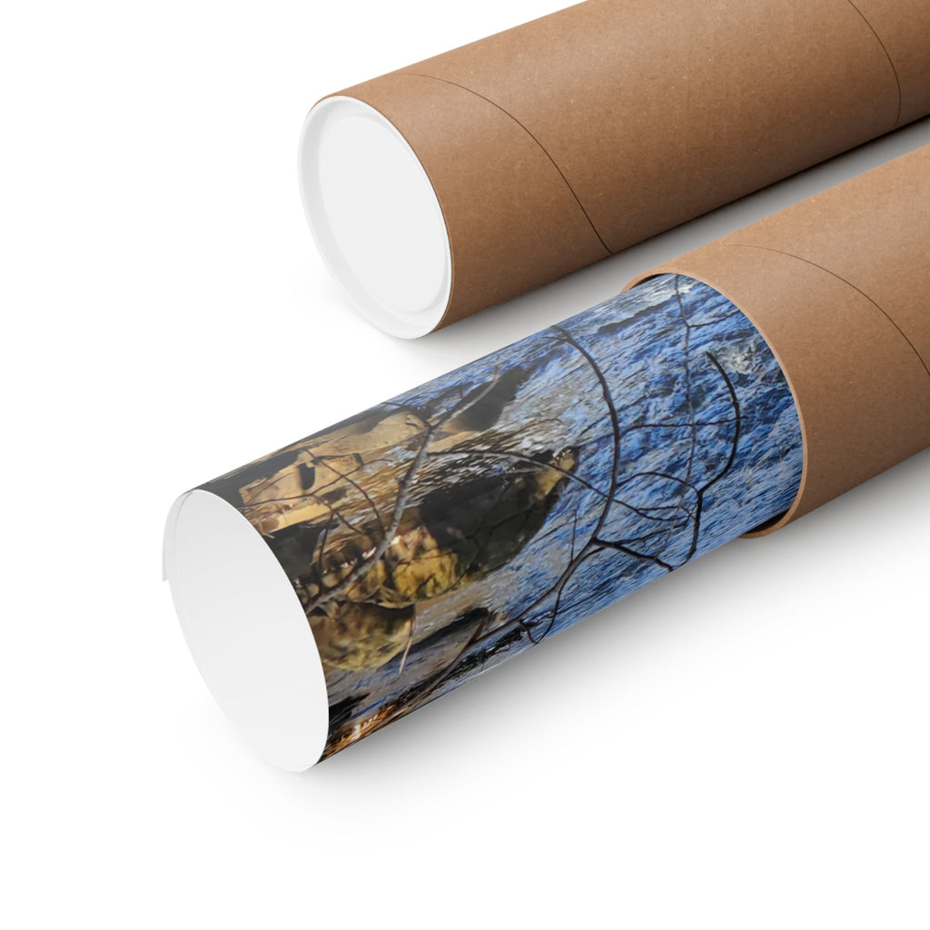River Stream Nature Poster — Matte Vertical Wall Art for Home & Cabin Décor