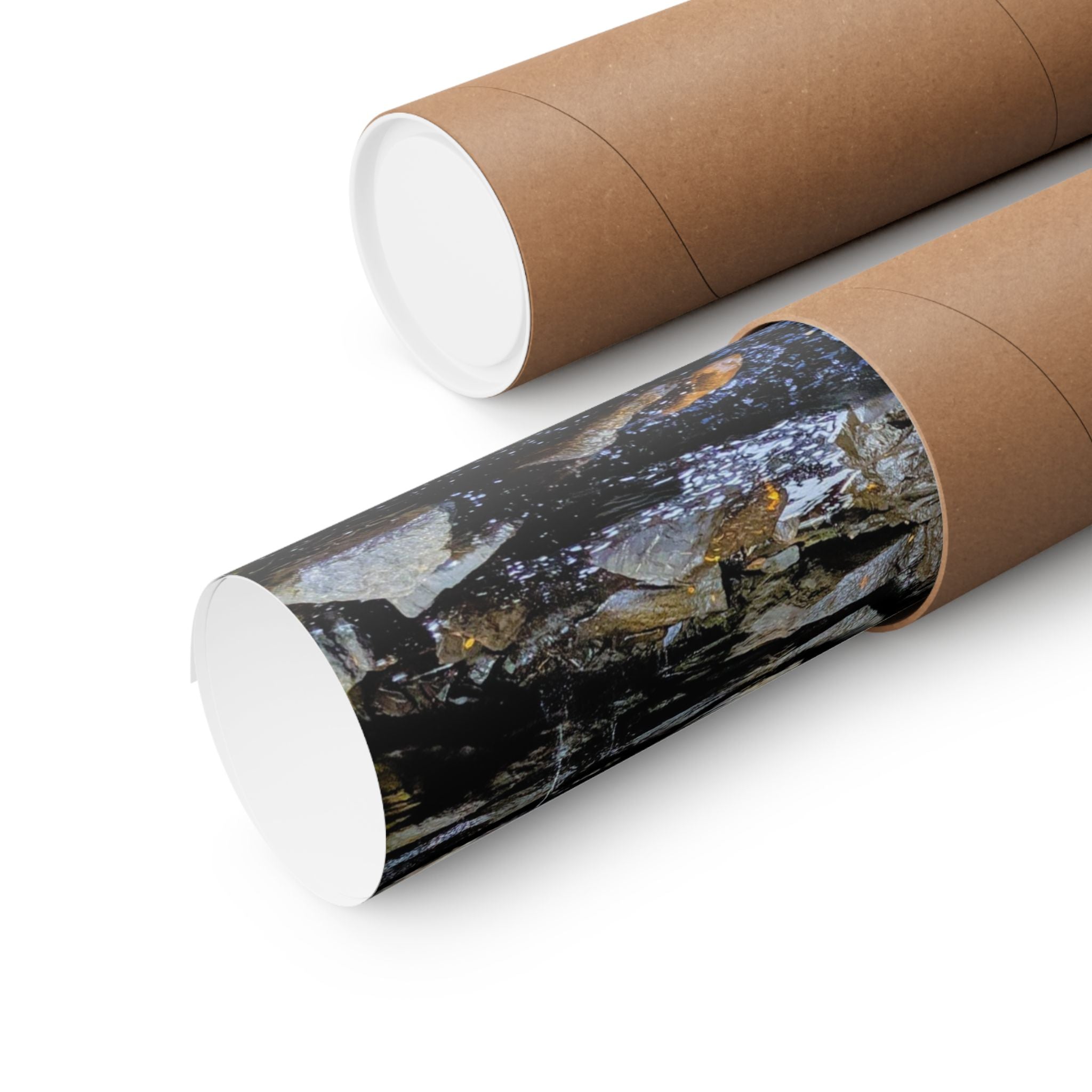 Waterfall Nature Poster — Vertical Matte Landscape Print