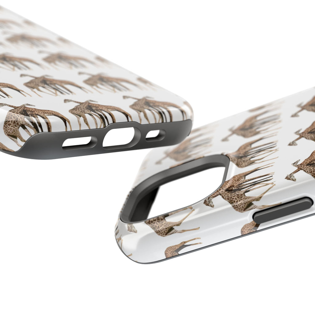 Giraffe Nature Photo Magnetic iPhone & Samsung Case — MagSafe Compatible, Dual-Layer Impact-Resistant Cover, Wildlife Gift
