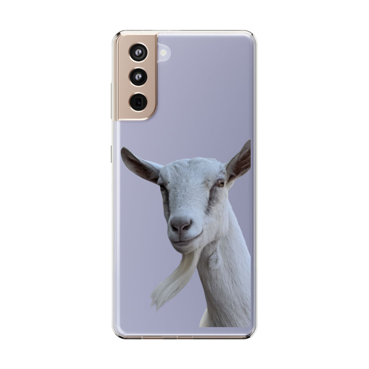 Goat Portrait Clear iPhone Case — Cute Farm Animal Wildlife Photo, Impact-Resistant Clear Phone Cover, Goat Lover Gift