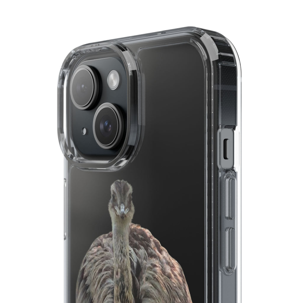 Clear Phone Case — Cute Emu Bird Design