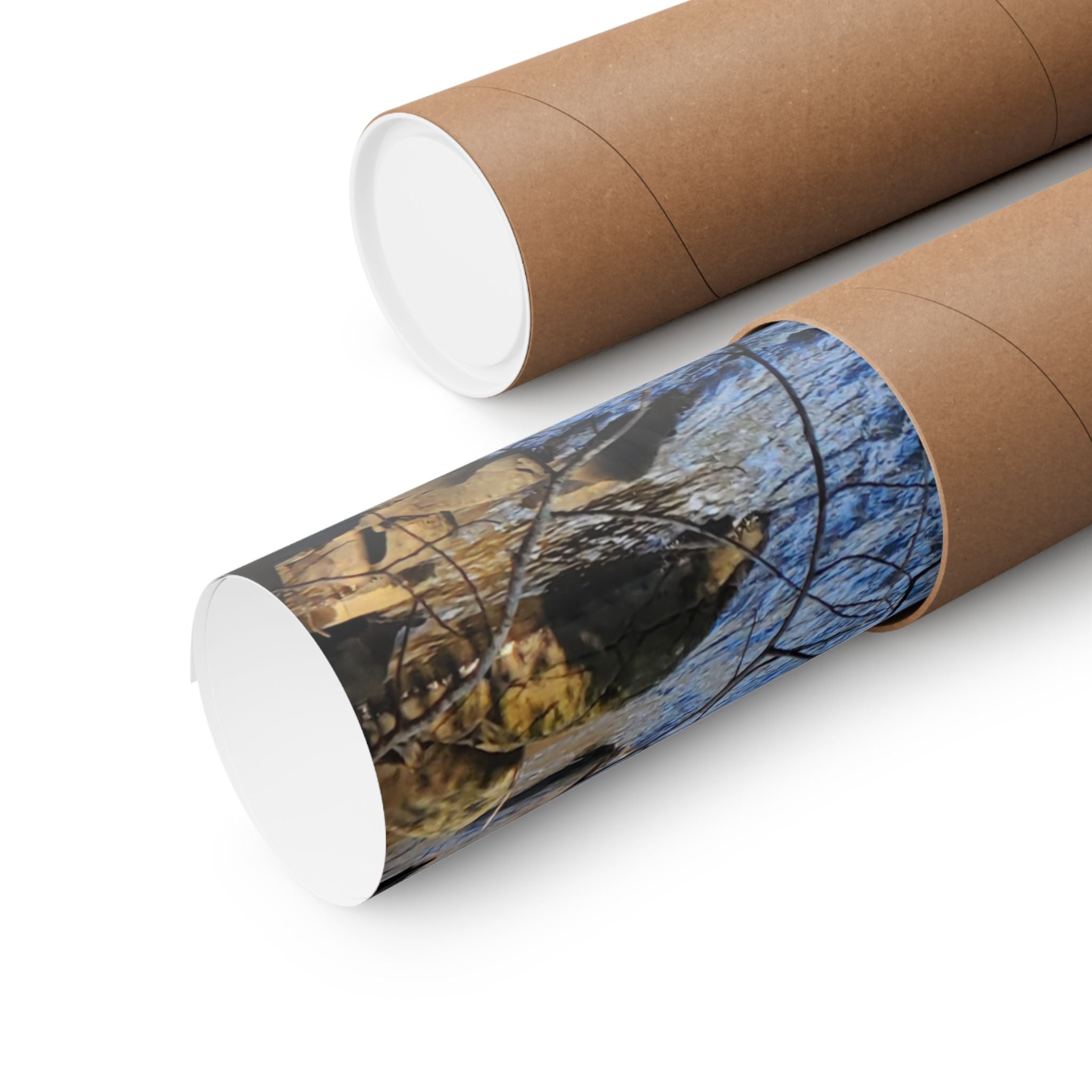 River Stream Nature Poster — Matte Vertical Wall Art for Home & Cabin Décor