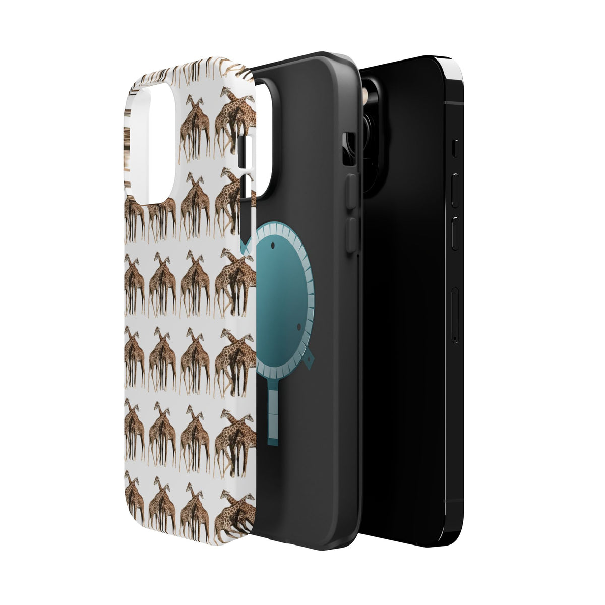 Giraffe Nature Photo Magnetic iPhone & Samsung Case — MagSafe Compatible, Dual-Layer Impact-Resistant Cover, Wildlife Gift
