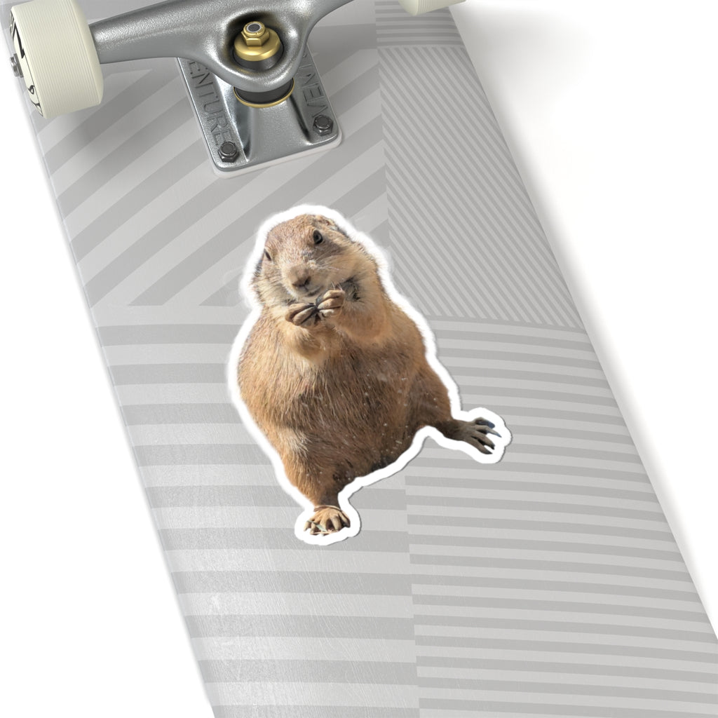 Prairie Dog Kiss-Cut Sticker — Cute Wildlife Laptop Decal