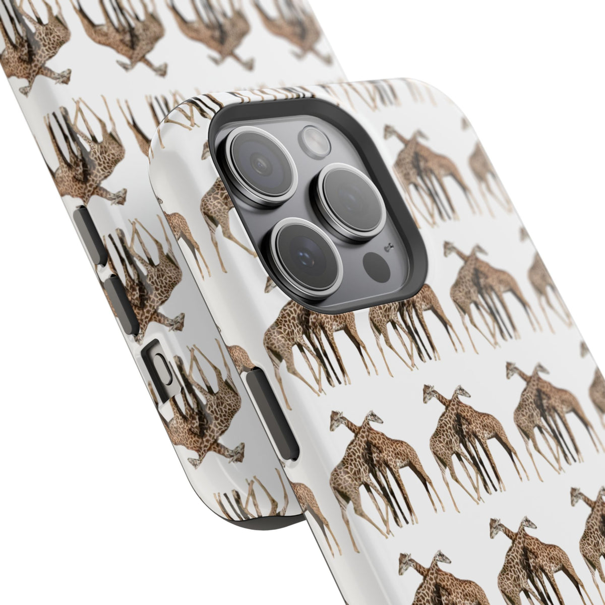 Giraffe Nature Photo Magnetic iPhone & Samsung Case — MagSafe Compatible, Dual-Layer Impact-Resistant Cover, Wildlife Gift