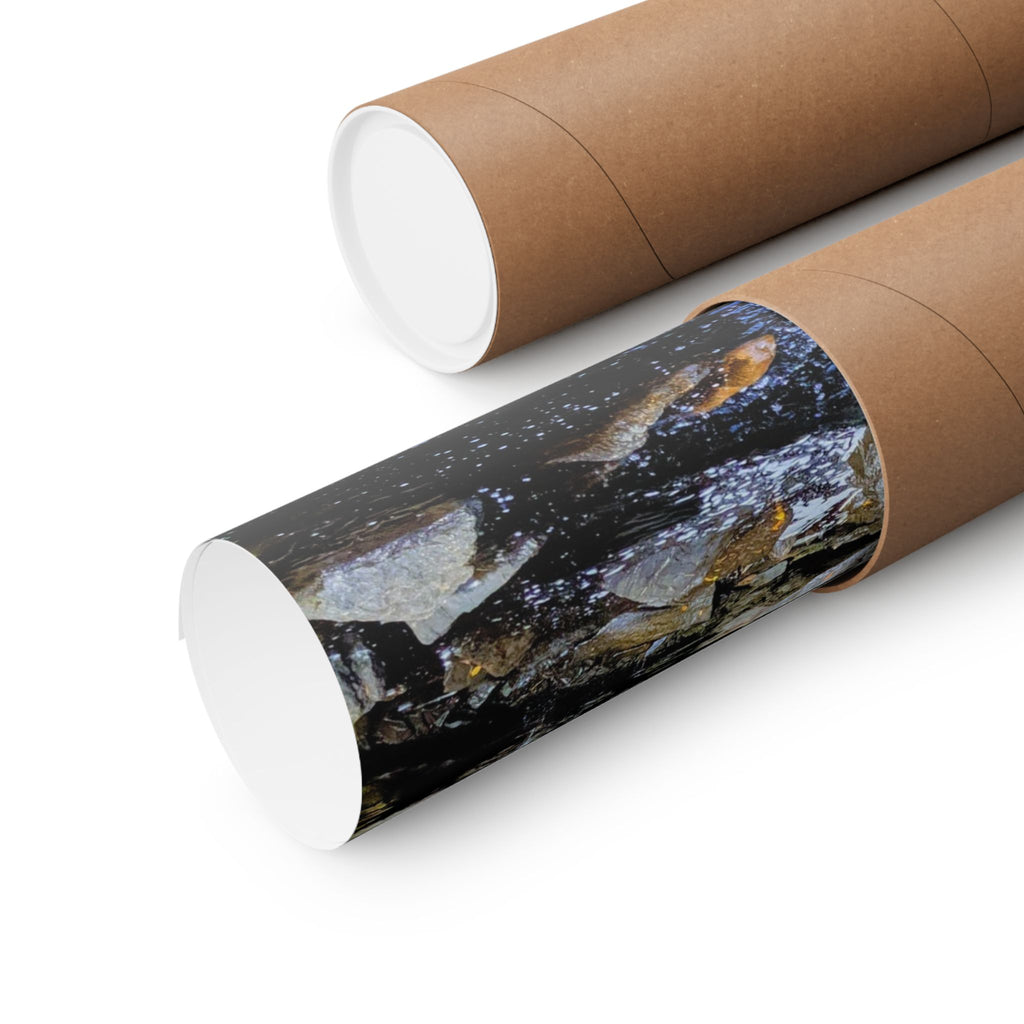 Waterfall Nature Poster — Vertical Matte Landscape Print
