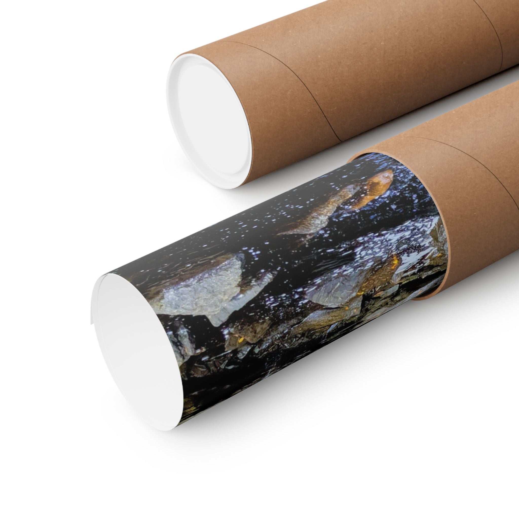 Waterfall Nature Poster — Vertical Matte Landscape Print