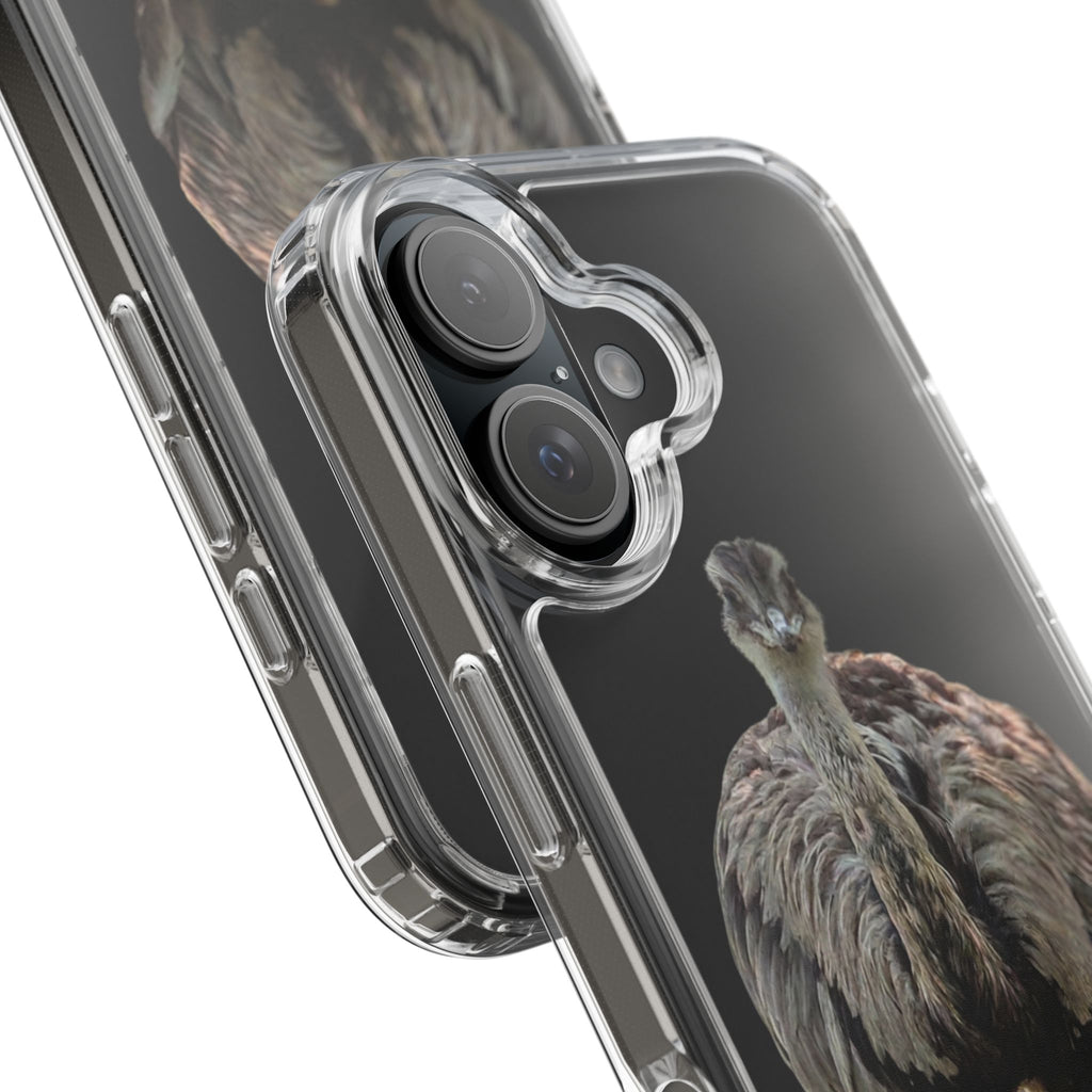 Clear Phone Case — Cute Emu Bird Design