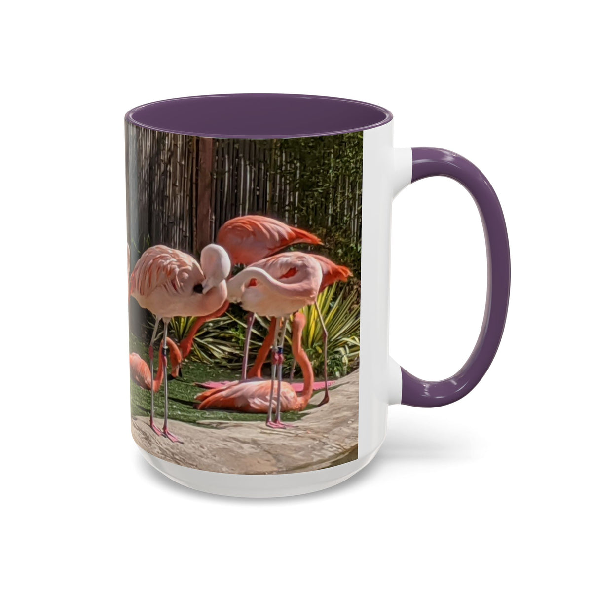 Flamingo Coffee Mug — Pink Tropical Bird Photo Print, Ceramic Tea Cup, Nature Gift, 11oz or 15oz