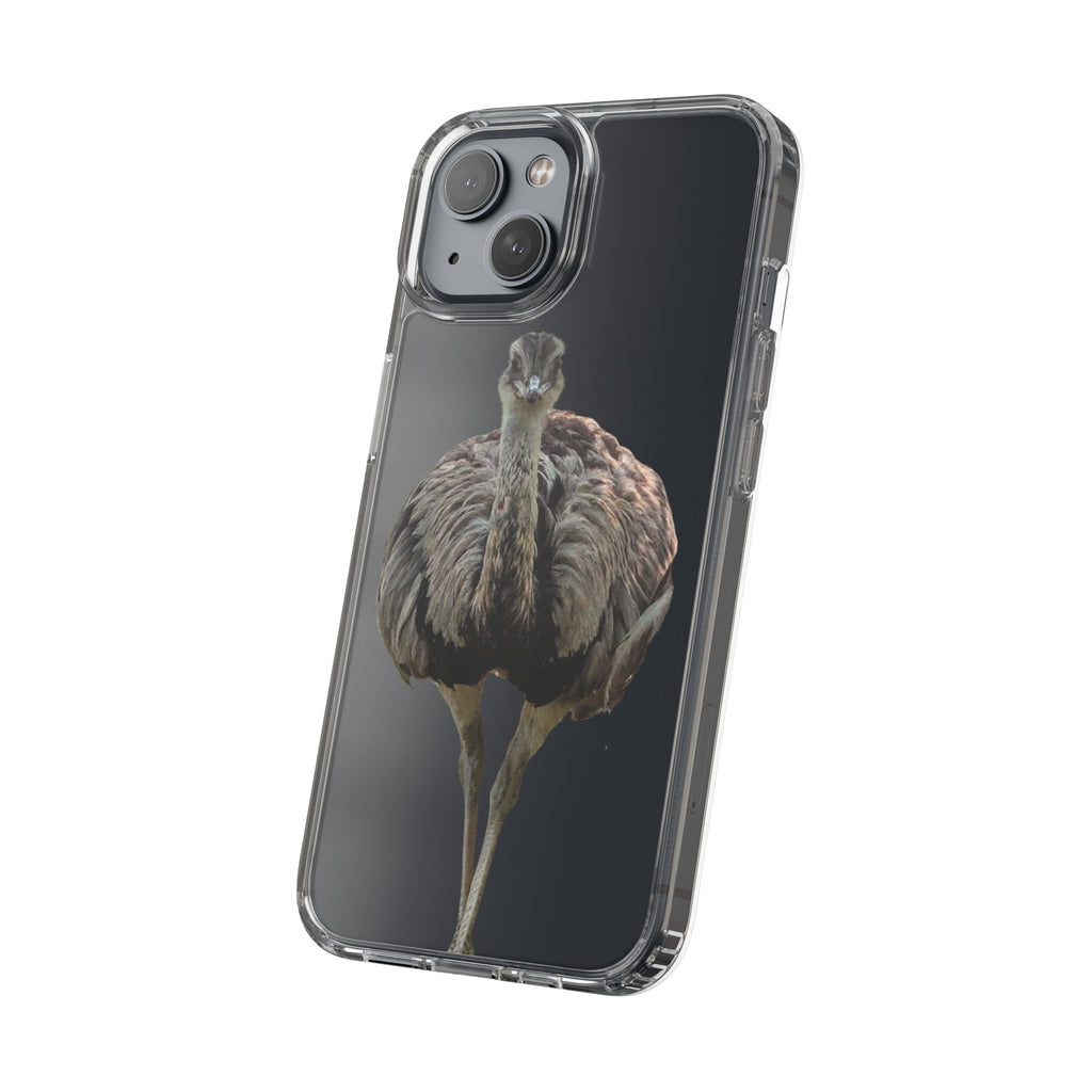 Clear Phone Case — Cute Emu Bird Design