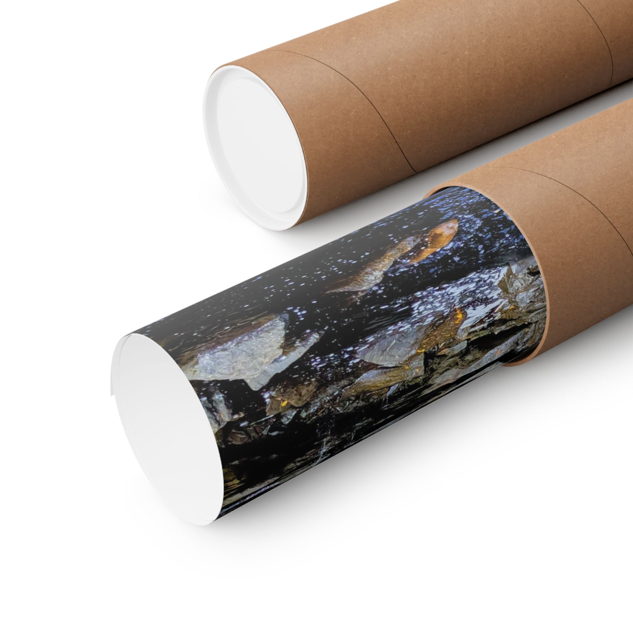 Waterfall Nature Poster — Vertical Matte Landscape Print