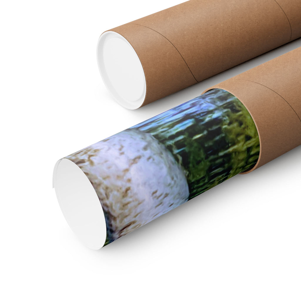 Birch Lake Reflection Matte Poster — Vertical Nature Wall Art