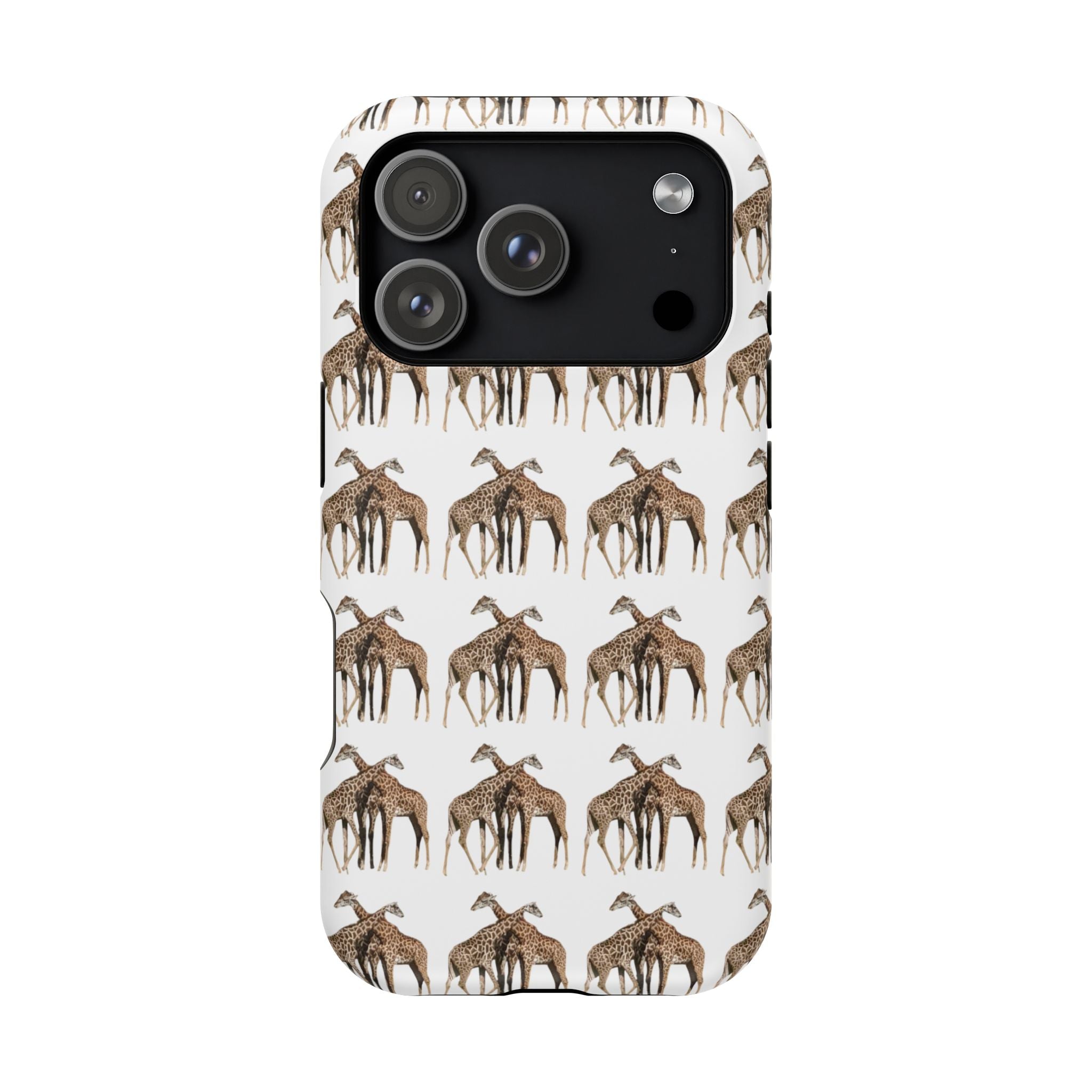 Giraffe Nature Photo Magnetic iPhone & Samsung Case — MagSafe Compatible, Dual-Layer Impact-Resistant Cover, Wildlife Gift