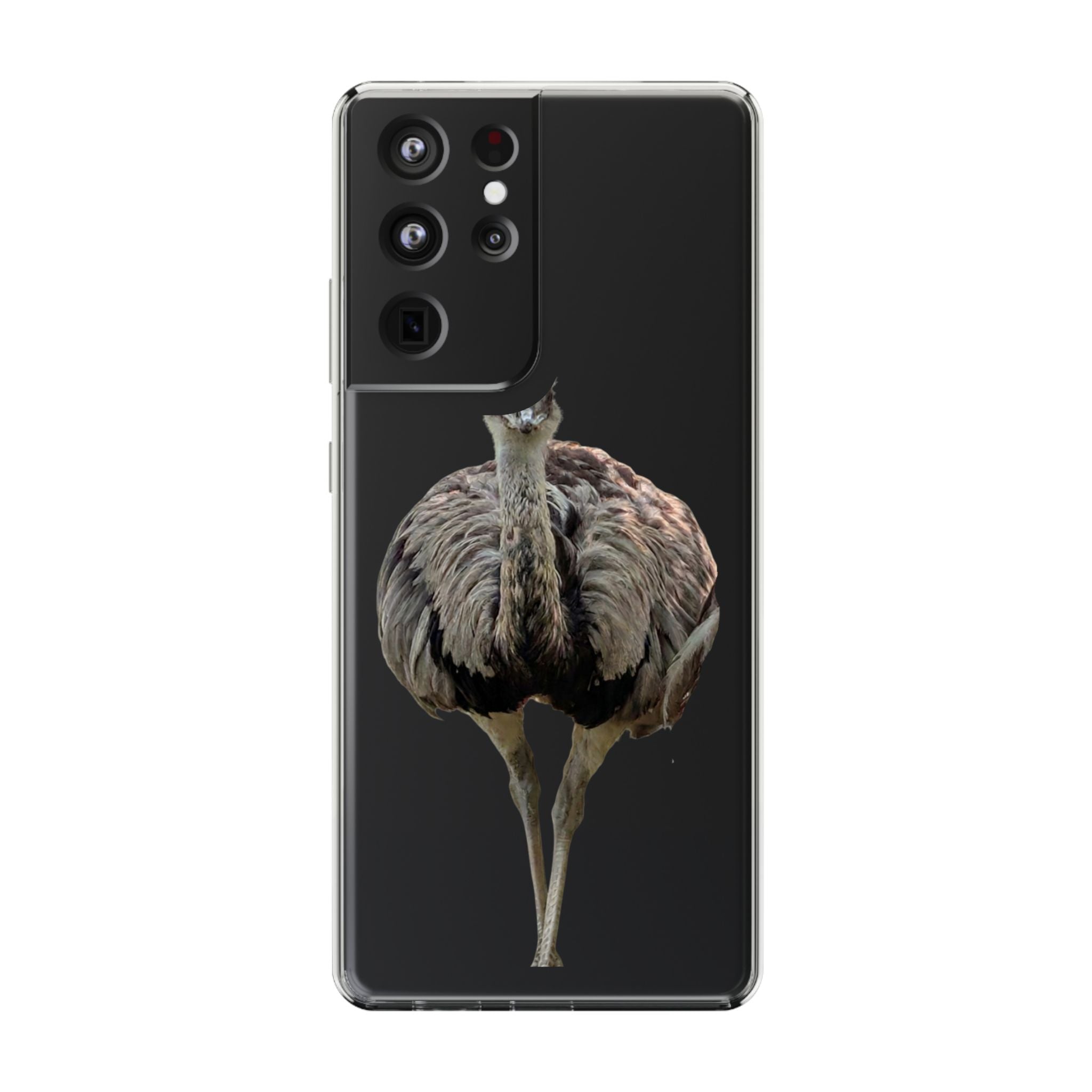 Clear Emu Bird iPhone Case — Cute Wildlife Nature Photo Design, Impact-Resistant Clear Phone Cover, Bird Lover Gift