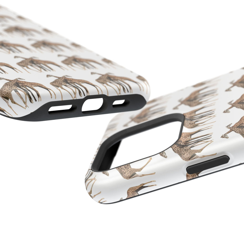 Giraffe Nature Photo Magnetic iPhone & Samsung Case — MagSafe Compatible, Dual-Layer Impact-Resistant Cover, Wildlife Gift