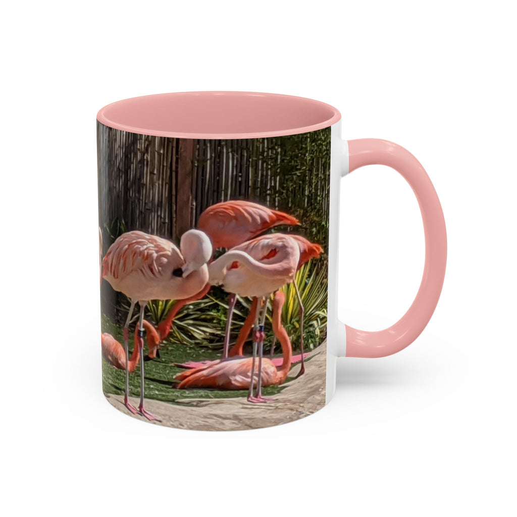 Flamingo Coffee Mug — Pink Tropical Bird Photo Print, Ceramic Tea Cup, Nature Gift, 11oz or 15oz