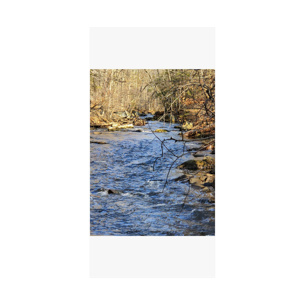 River Stream Nature Poster — Matte Vertical Wall Art for Home & Cabin Décor