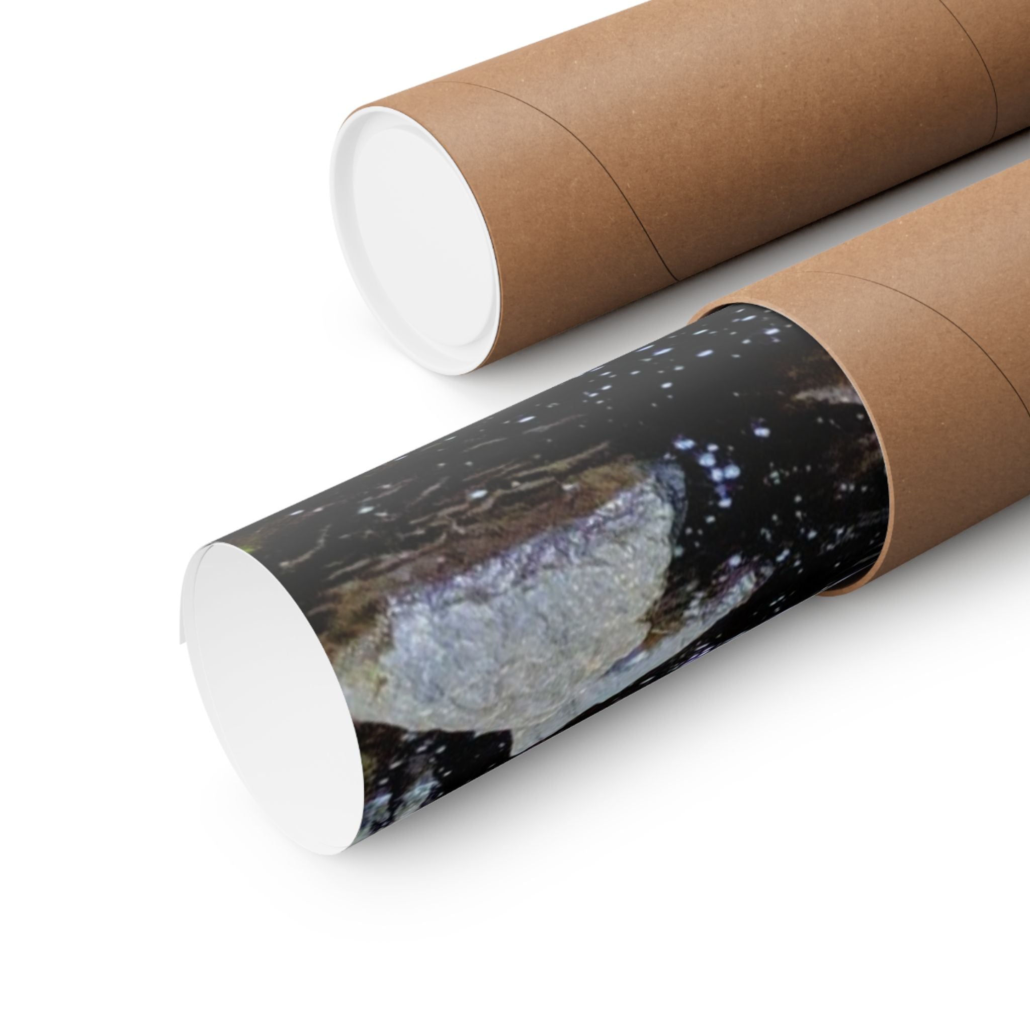 Waterfall Nature Poster — Vertical Matte Landscape Print