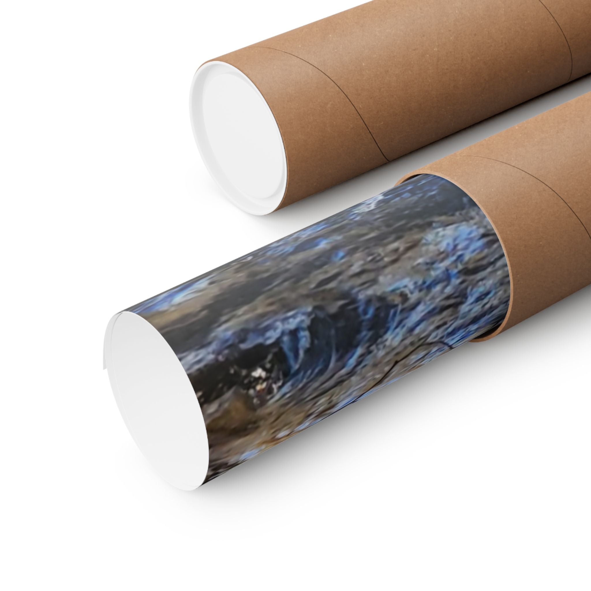 River Stream Nature Poster — Matte Vertical Wall Art for Home & Cabin Décor