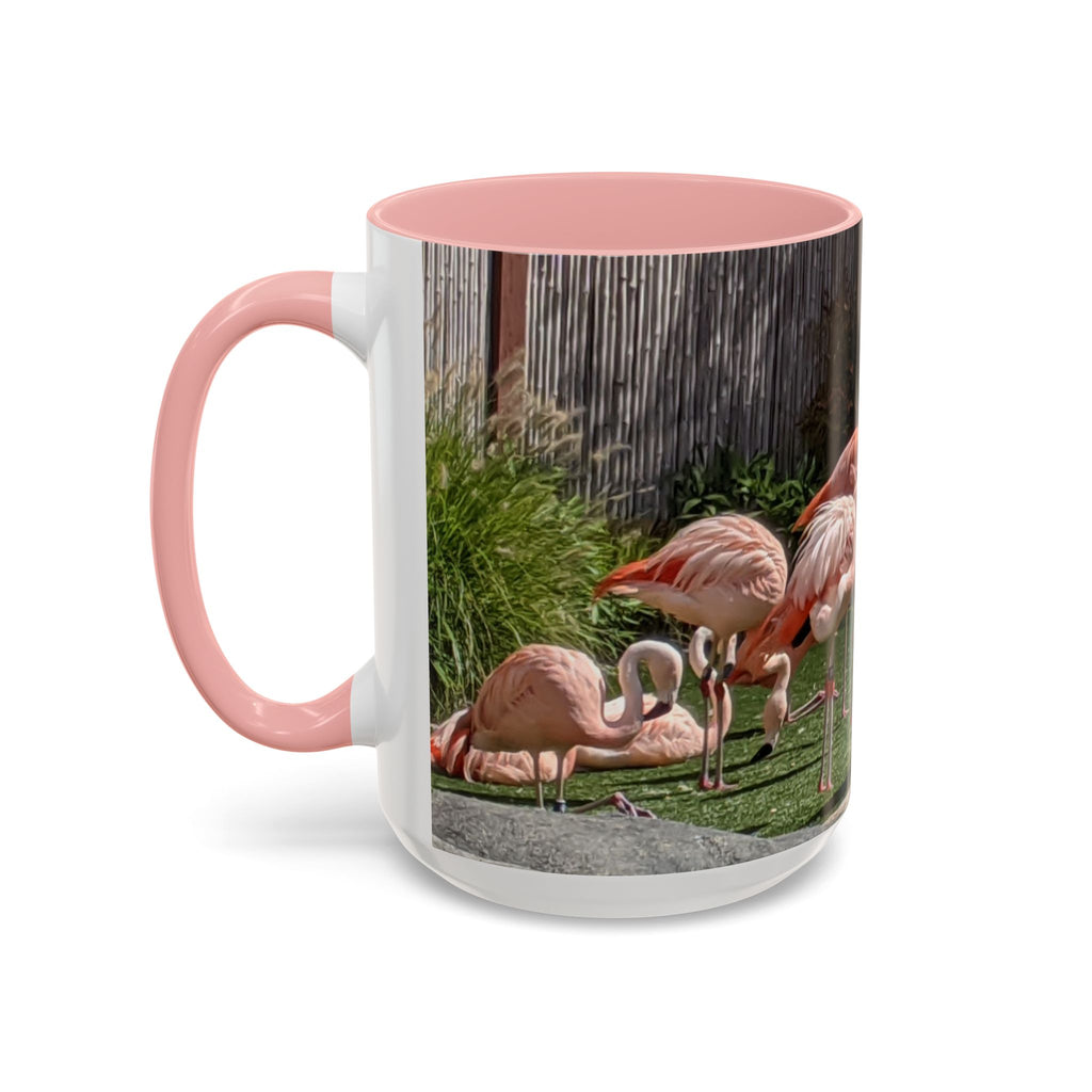 Flamingo Coffee Mug — Pink Tropical Bird Photo Print, Ceramic Tea Cup, Nature Gift, 11oz or 15oz