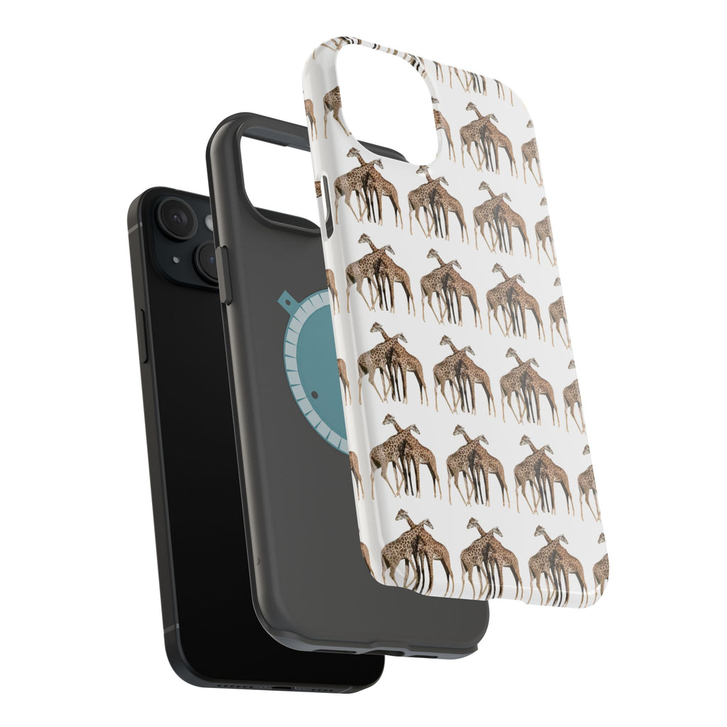 Giraffe Nature Photo Magnetic iPhone & Samsung Case — MagSafe Compatible, Dual-Layer Impact-Resistant Cover, Wildlife Gift