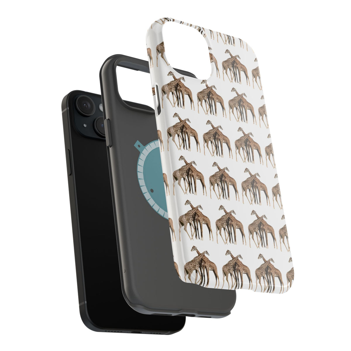 Giraffe Nature Photo Magnetic iPhone & Samsung Case — MagSafe Compatible, Dual-Layer Impact-Resistant Cover, Wildlife Gift