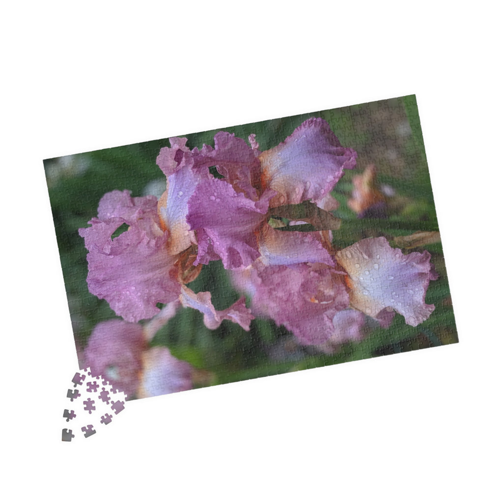 Mauve Iris Nature Photo Jigsaw Puzzle — Floral Photography Gift Set, 110, 252, 520 & 1014 Pieces