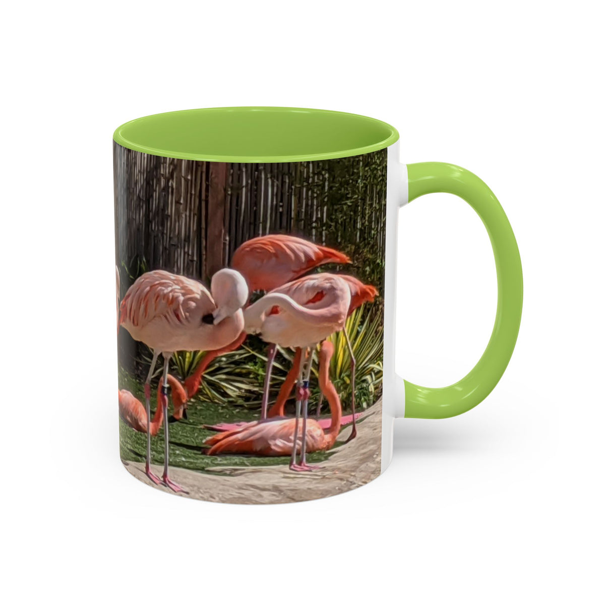Flamingo Coffee Mug — Pink Tropical Bird Photo Print, Ceramic Tea Cup, Nature Gift, 11oz or 15oz