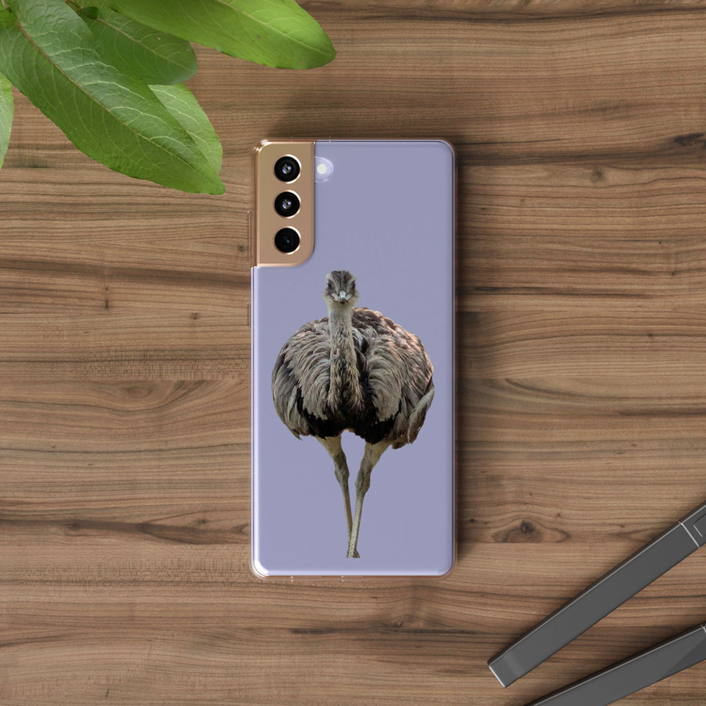 Clear Emu Bird iPhone Case — Cute Wildlife Nature Photo Design, Impact-Resistant Clear Phone Cover, Bird Lover Gift